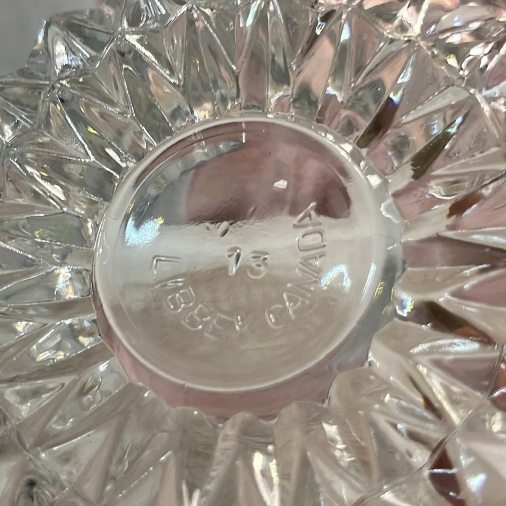 Vintage Canadian Canada Glass Trinket Dish